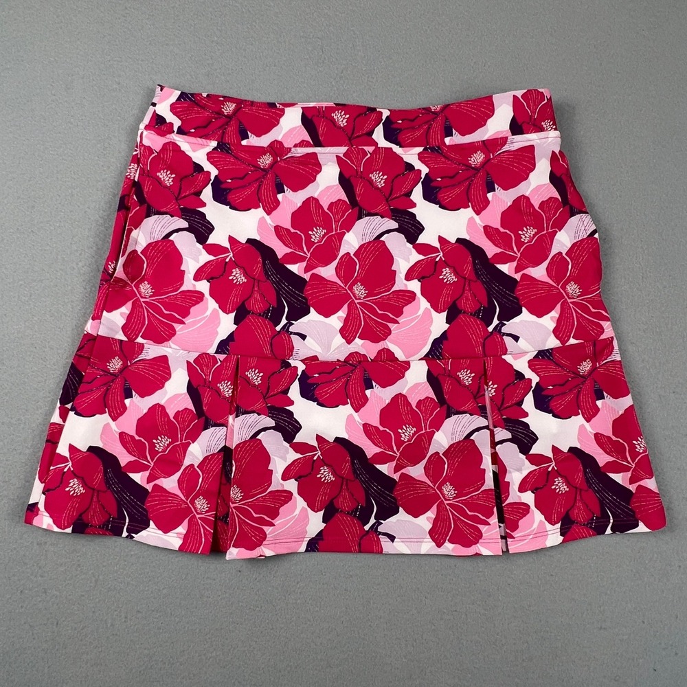Stella Parker Sport‎ Skort Womens Small Pink Floral Pleated Golf Tennis Athletic